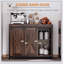 Buffet industriel, buffet de cuisine avec portes de grange coulissantes