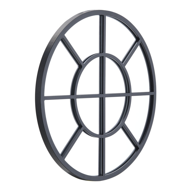Burkeville Metal Round Wall Mirror, 50cm H x 50cm W