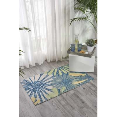 Tapis bleu moderne Dian