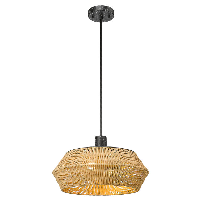 16'' 2-Light Rattan Pendant Light