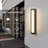 Black Aluminum Rectangular Linear LED Outdoor Wall Light with Acrylic Shade-269256984
