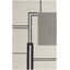 Tapis de style Mid-Century moderne, ivoire / noir Nobu Architectural-1801725587