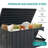 Domi Louvered Deck Box 100 Gallons Water Resistant Lockable with Wheels-100106240