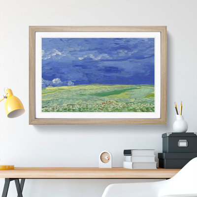 Wheatfield Under Thunderclouds by Vincent Van Gogh - Picture Frame Painting