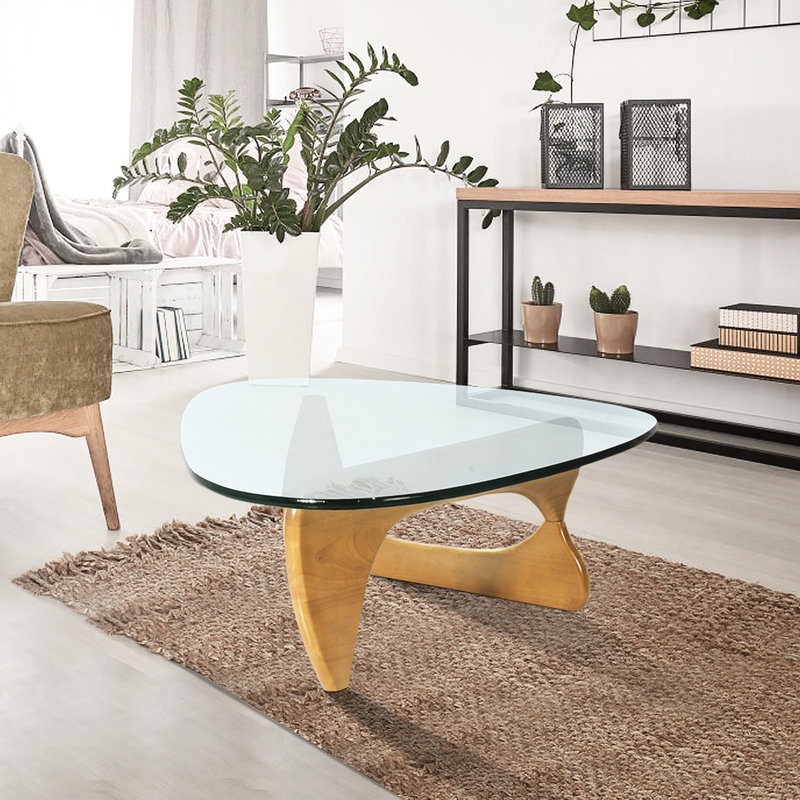 Table basse moderne en bois massif Triangle