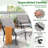 Debhra Metal Outdoor Dining Armchair with Cushions