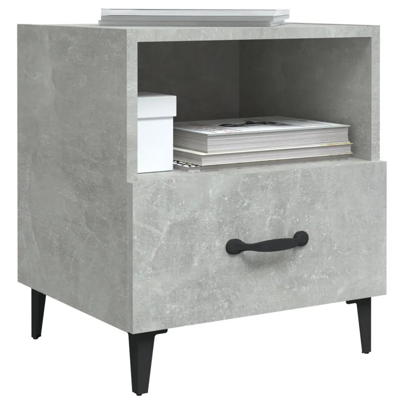 Westerham 40cm W Bedside Table, Concrete