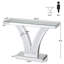 Table de vestibule en forme de V, table d'appoint en miroir, console