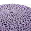 Pouf rond en coton Bordeaux, lavande