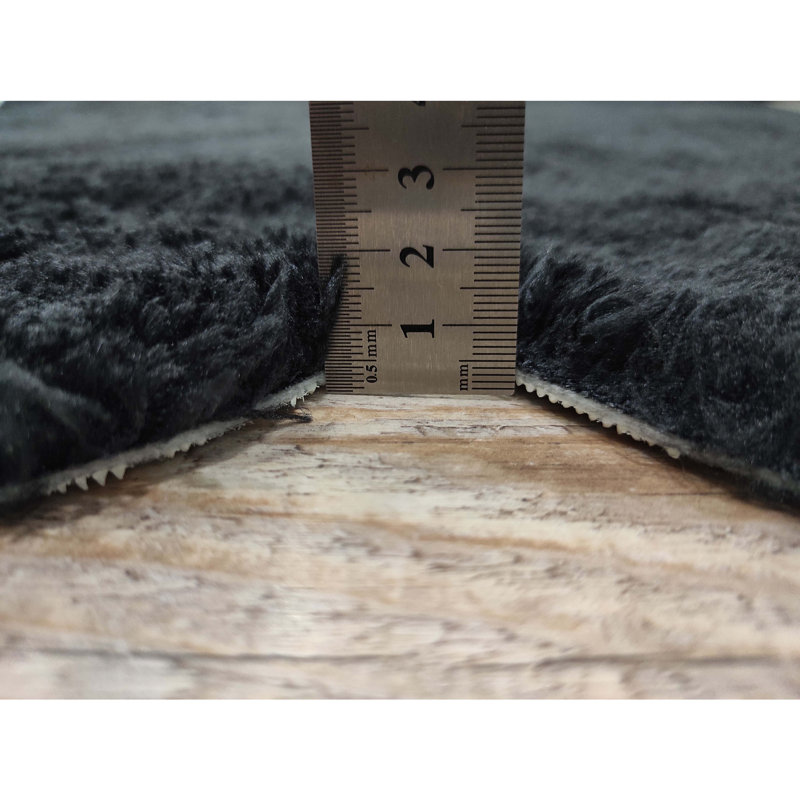 Elegant Non-Slip Area Rug, Black, 31.5 x 47.2 inches | 100% Polyester, 0.8 in Pile Height | Antibacterial, Anti-Allergenic, Antistatic, Machine Washable at 86°F | Perfect for Living Room, Bedroom & Office Decor