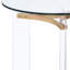 Table Engager Hauteur et surface en verre trempé avec plateau en métal et acrylique