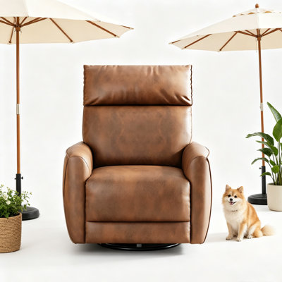 Fauteuil inclinable électrique, fauteuil berçant pivotant à 270 ° avec port de charge USB, tissu d'ameublement en similicuir chenille souple, fauteuil de chambre de bébé ergonomique moderne pour le salon, la chambre à coucher et la chambre de bébé.