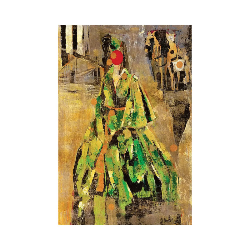Scarlett - Painting on Canvas, 66.04 cm H x 45.72 cm W x 1.91 cm D, Wrapped Canvas