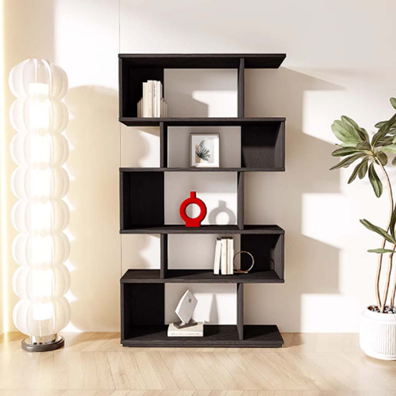 Black Minimalist Display Shelf Bookshelf