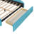 Upholstered Platform Bed Queen Size Storage Velvet Bed With Wingback Headboard And 1 Big Drawer,2 Side Storage Stool(Blue)(Old Sku: LP000815AAC)-118705865