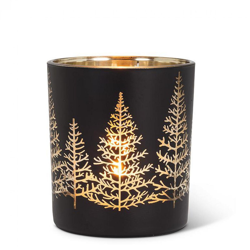 Bougeoir Tree, Noir; or, H 4 po x l 3 po x P 3 po