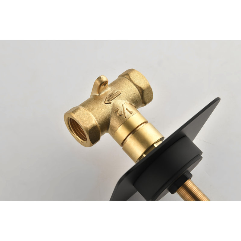 3,59 po Valve de contrôle de la profondeur noire matte - 3/4 po en métal coulé, poignée en laiton, réglable, résistance à la corrosion, antirouille, facile à installer, prévention de 4,77 lb, installation simple