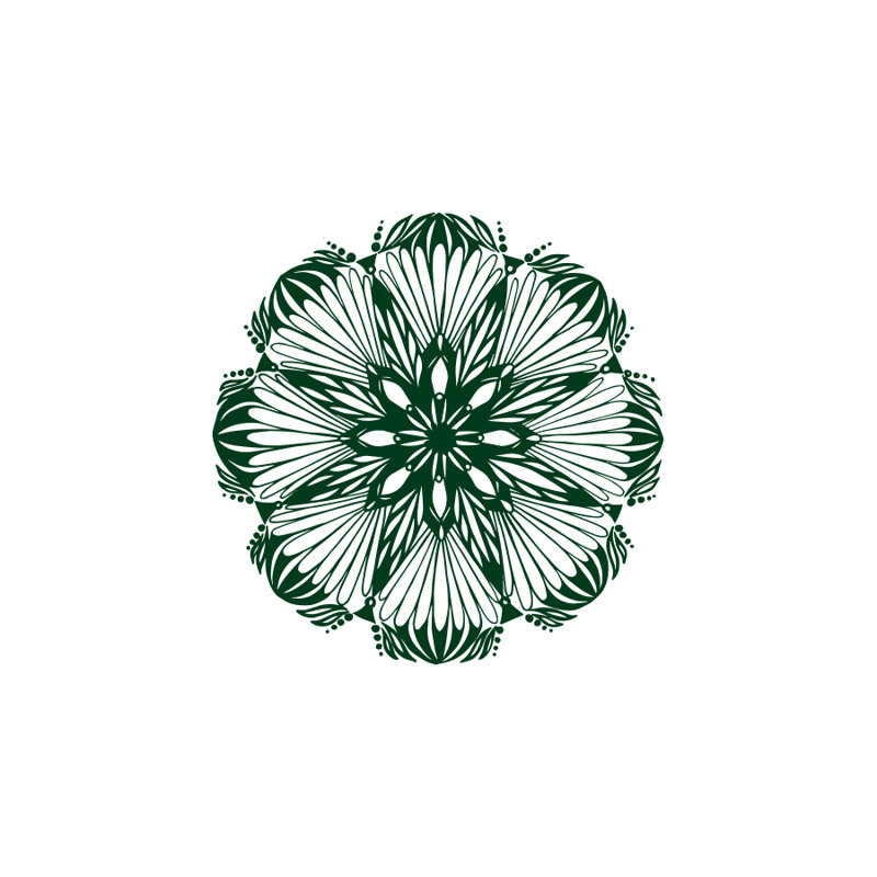 Décalcomanie murale yoga mandala, Vert