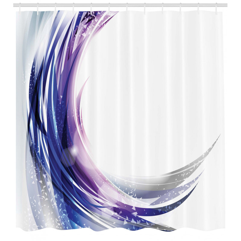 Rideau de douche à imprimé simple wave like dégradé Hyannis, H 69 po x l 105 po