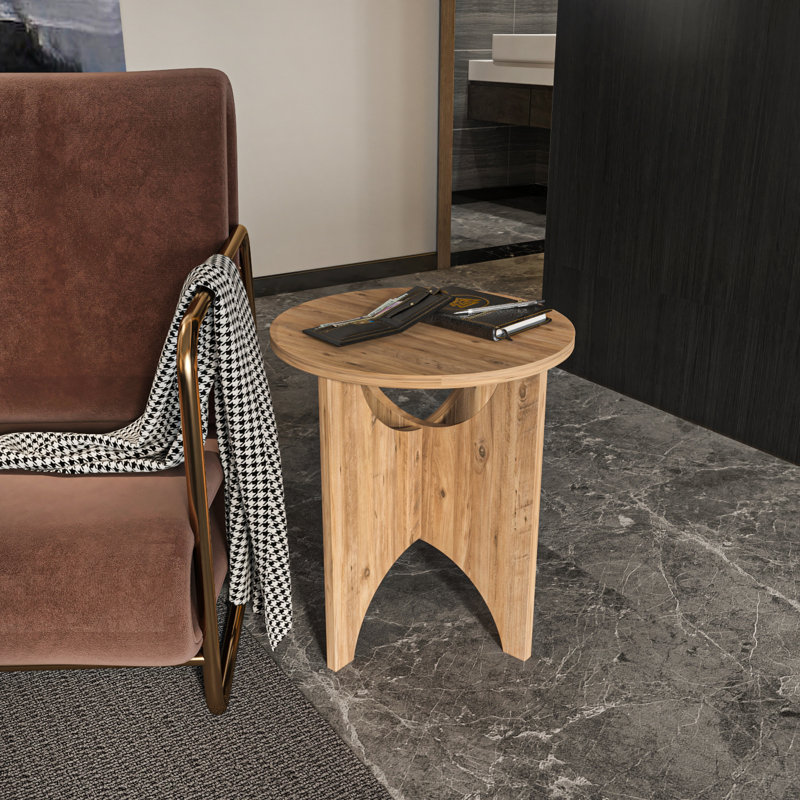 Merit Side End Table , Brown