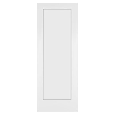 Plaque de porte intérieure 80 po en forme de cœur de style shaker blanc, panneau moulé à peindre X 80 po + 3/8 po Panneau central