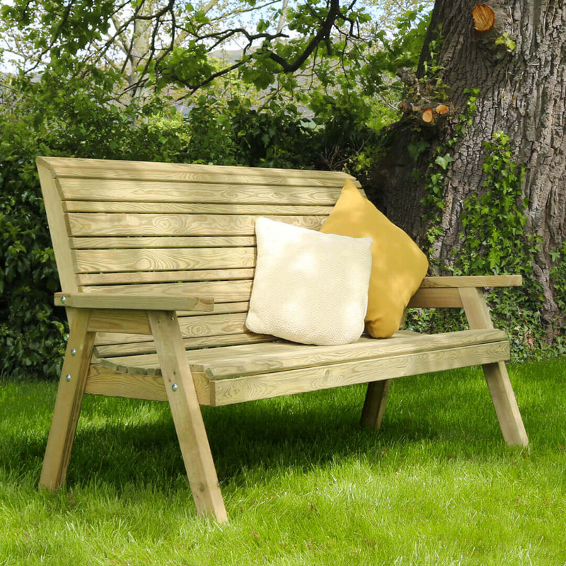Strachan Solid Wood Outdoor Bench