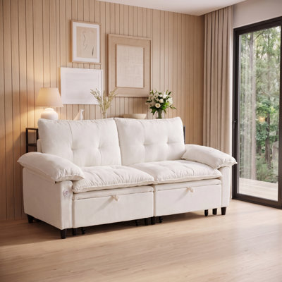 Canapé-lit convertible avec matelas escamotable 73 po
