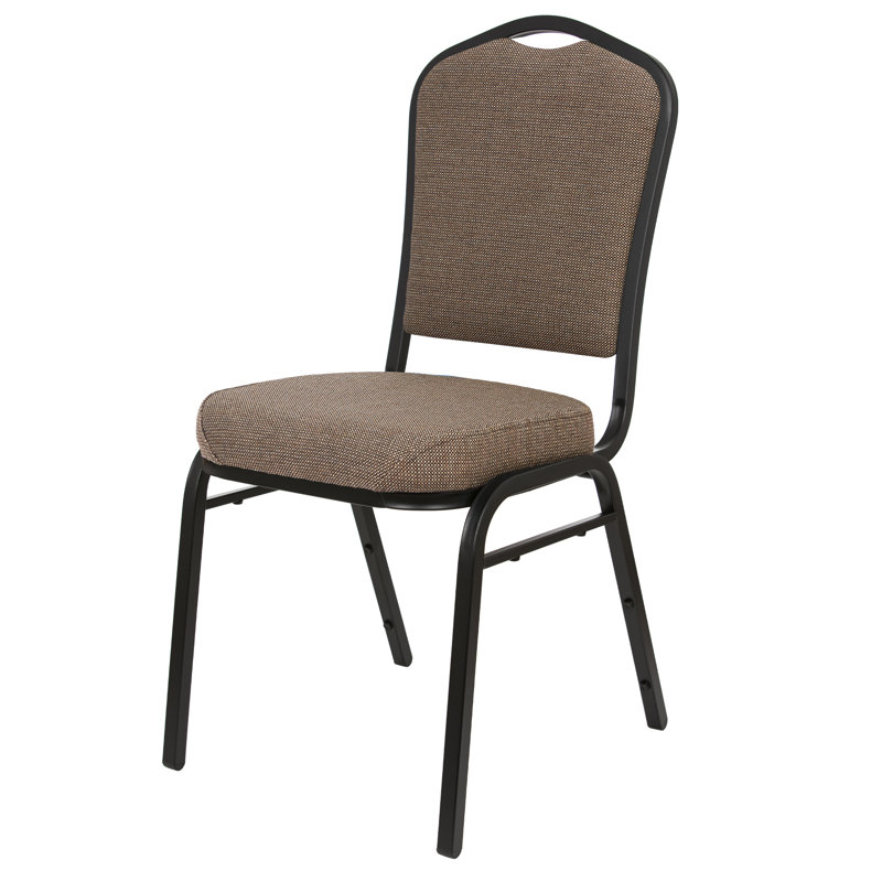 Chaise empilable en tissu Lila (paquet de 2), Taupe, Noir