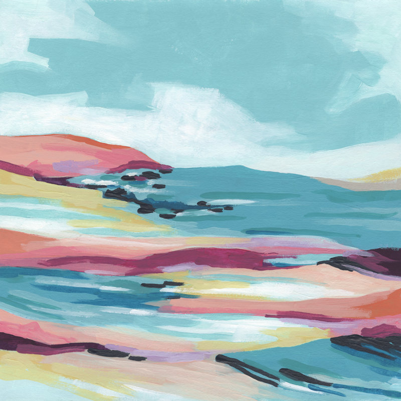 Chromatic Coast I by June Erica Vess - Wrapped Canvas Painting, 76cm H x 76cm W