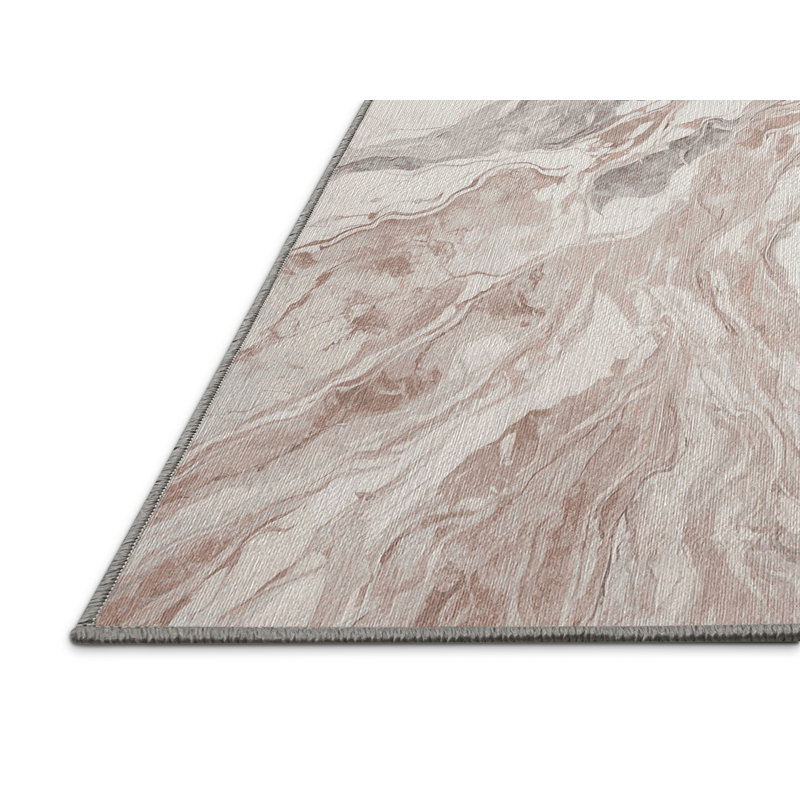 Machine Washable Gray Area Rug, Rectangle 8' x 12'