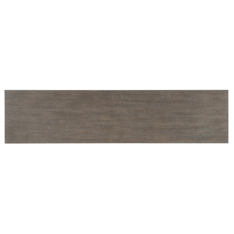 Modern Mood Raffia Wrapped Entertainment Console, Dark Wood/Mink