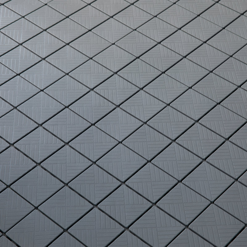 Gray Plastic Interlocking Square Outdoor Deck Tiles with Water Protection