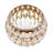 Shiny Light Amber Oval Cutout Text Glass, Set Of 4, Perfect For Adding Elegance And Style To Any Table Setting