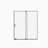 Semi-Frameless Sliding Shower Door, Clear Tempered Glass,Cut Adjustable Width 4"