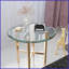 Plateau de table basse rond en verre trempé de 24 po pour le salon, 1/2 po d'épaisseur, facile à nettoyer et rebord biseauté sécuritaire-121048712-121048716