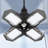 11 In. 60-Watt Black Motion Sensor LED Flush Mount Adjustable LED Garage Light With Foldable Panels