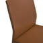 Chaise de salle à manger rembourrée en similicuir brun, pieds en métal noir, livrée montée, idéale pour la cuisine, hauteur d'assise 46 cm, multifonctionnelle, entièrement assemblée, hauteur 86 cm