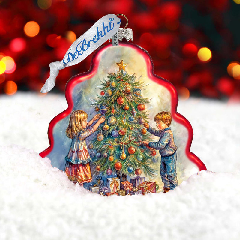 4'' Glass Hanging Figurine Ornament