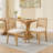Farmhouse Cane Back Wood Dining Chair with Upholstered Seat-1337775261