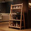Bibliothèque à 5 niveaux avec structure en A et support à hauteur réglable pour le salon, la chambre à coucher, la chambre d'enfant et le rangement des jouets