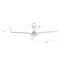 Ventilateur de plafond intelligent intérieur / extérieur Hoffen, ensemble d'éclairage à DEL à intensité variable et télécommande, fonctionne avec l'assistant Google, Amazon Alexa et les raccourcis Siri.-977037283-977037213-977037215
