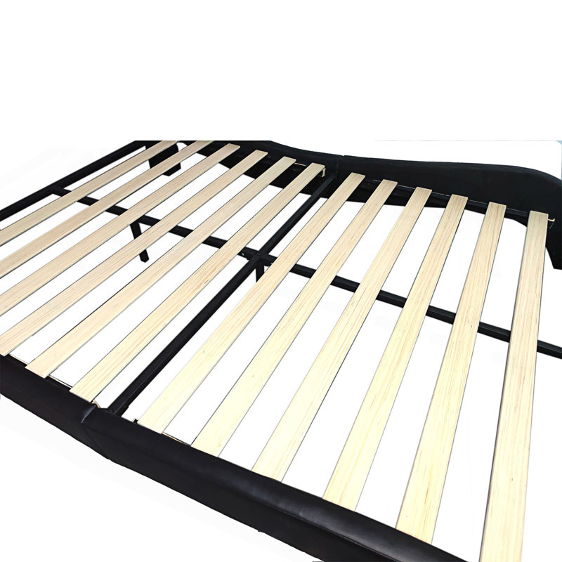 Upholstered Platform Bed Frame With Led Lighting, Bluetooth Connection To Play Music Control