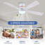 Ventilateur de plafond 46 po à 5 pales avec ensemble d'éclairage à DEL et télécommande-655845580-654574584