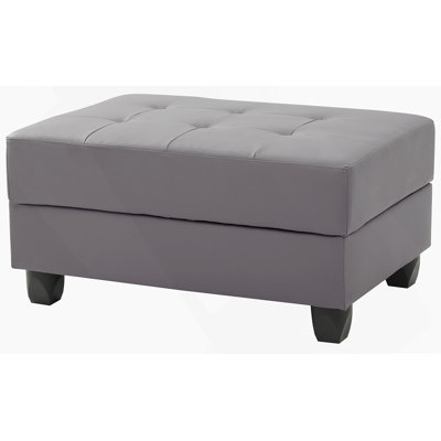 Chic Gray Contemporary Ottoman