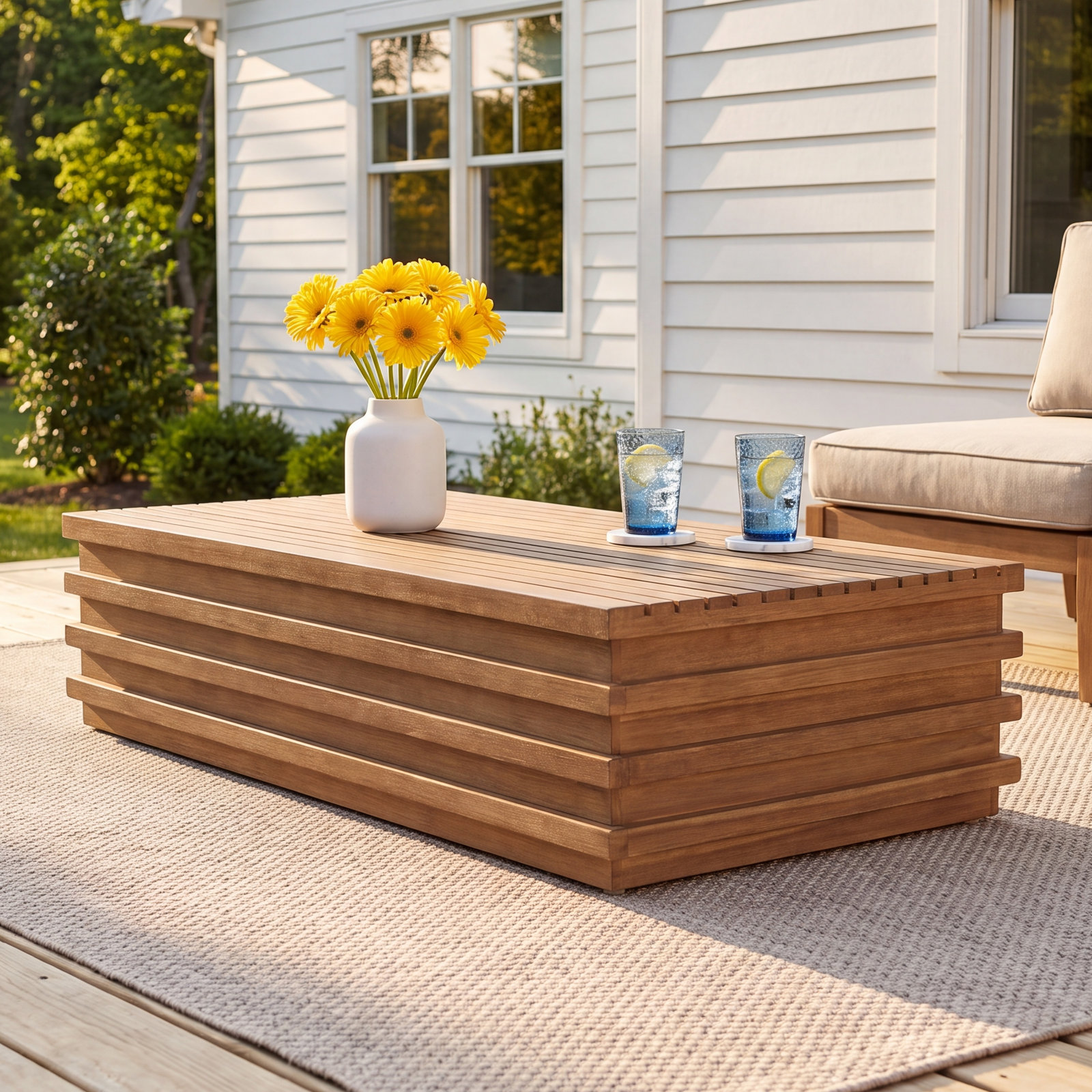 Priya 26" Eucalyptus Patio Table