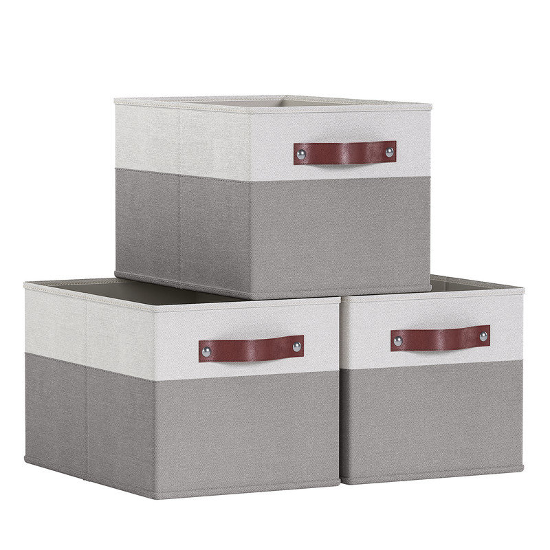 Bac de rangement Latitude Run®, H 7,8 po x l 11 po x P 16,5 po, Blanc / gris