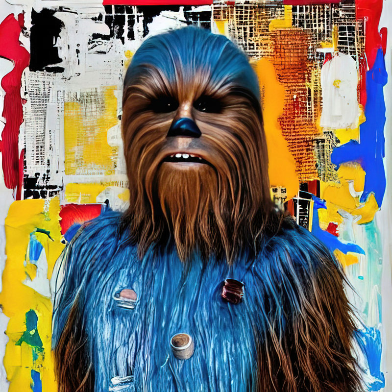 «Chewbacca Four» par Stephen Chambers, impression sur toile tendue, H 18 po x l 18 po x P 1,5 po