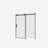 56-60"W X 72"H Frameless Sliding Shower Door,5/16" (8Mm) Thick SGCC Tempered Clear Glass,Double Side Easy Clean Coat, Matte Black Finished With Buffer-119869675