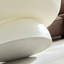 Table basse 35,43 po en fibre de verre de style crème pour salon, appartement, devant blanc mat du canapé, table centrale irrégulière