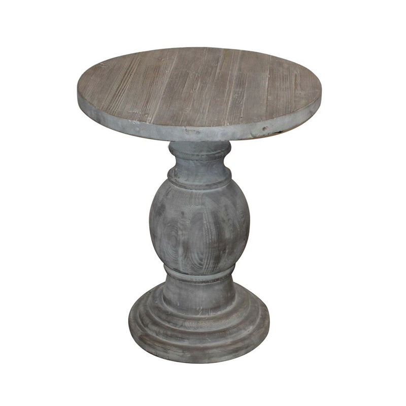 Winona Solid Wood End Table, Gray Wash, Gray Wash